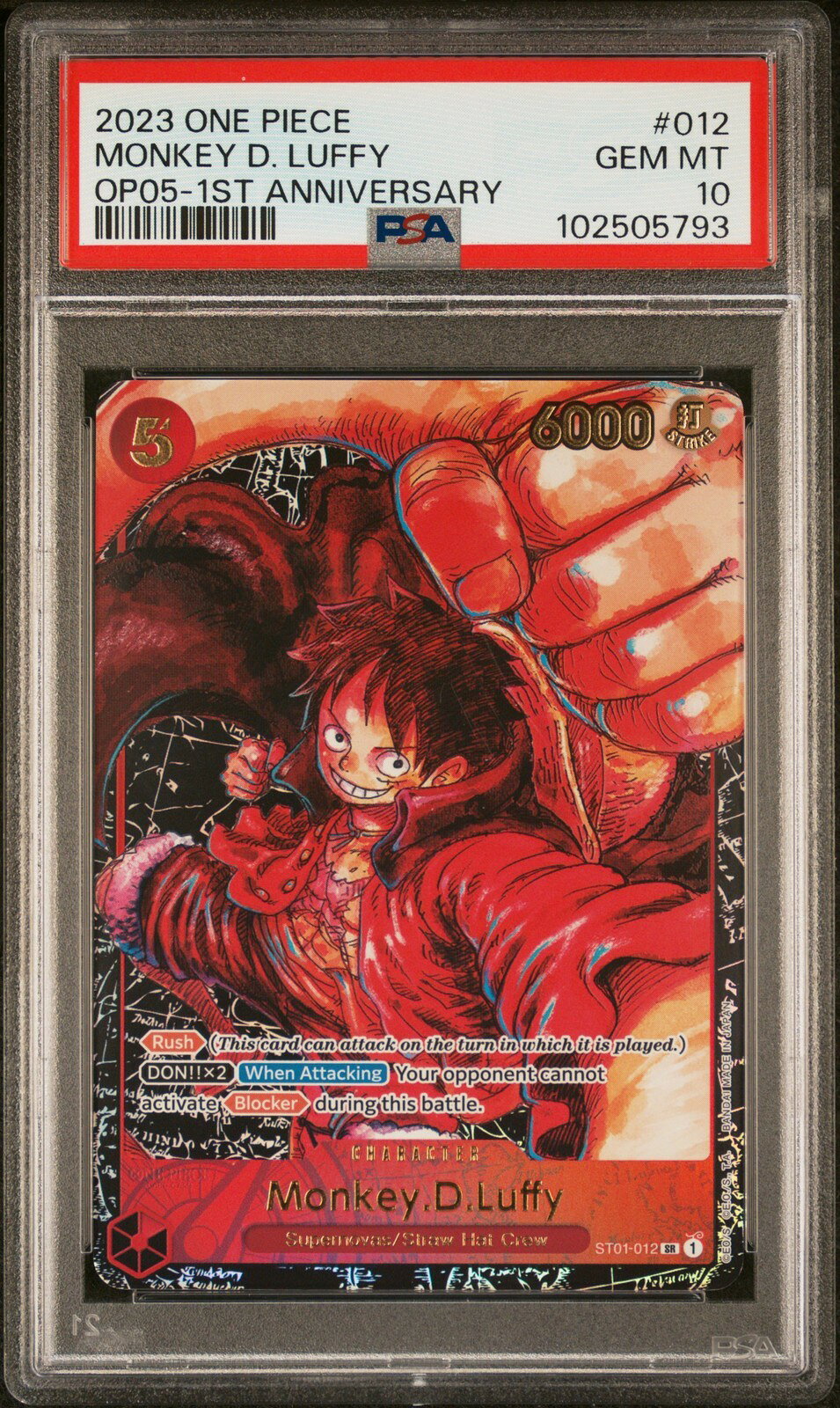 ワンピース英語版 2023 ONE PIECE AWAKENING OF THE NEW ERA MONKEY D. LUFFY #012 PSA10 鑑定済