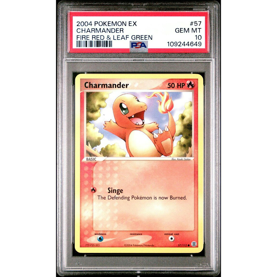 ポケモン英語版 EX Fire Red & Leaf Green ヒトカゲ 57/112 PSA10 鑑定済