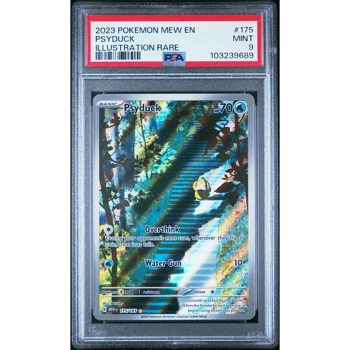 ポケモン英語版 2023 Mew 151 コダック Psyduck Illustration Rare 175/165 PSA 9 鑑定済【中古】