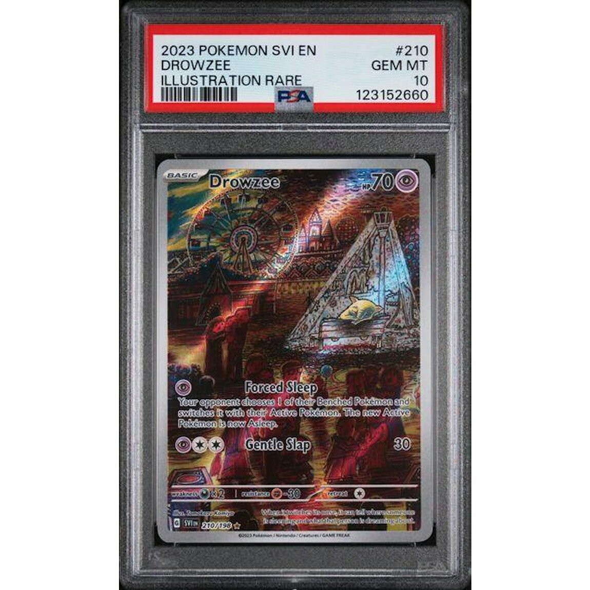 ポケモン英語版 2023 Scarlet & Violet Drowzee スリープ Illustration Rare #210 PSA 10 鑑定済【中古】