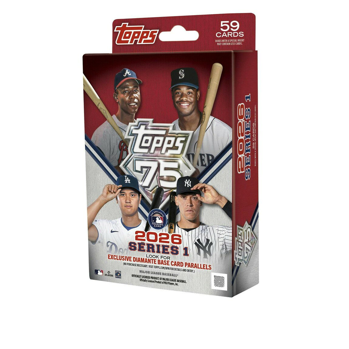 PRODUCT DETAILS MLB 2026 Topps Series 1 Baseball ハンガーボックス 未開封 ローマン・アンソニー ジャック・カグリオーン【商品仕様】・ アイテム種別：ハンガーボックス・ 年式/シリーズ：2026 Topps Series 1・ 1ボックス総カード枚数：59枚【ボックス封入内容（メーカー公表の平均）】・ Base Card Diamante Foil パラレル：2枚（ボックス平均）・ Blended Rate インサート：1枚（ボックス平均）・ 1991 Topps Baseball インサート：1枚（ボックス平均）・ Stars of the MLB または Titans of the Game インサート：4枚（ボックス平均）【ランダム封入（パラレル・インサート・サイン等）】・ ゴールドパラレル：2026枚限定・ Independence Day パラレル：76枚限定・ 75 Years of Topps パラレル：75枚限定・ First Card パラレル：1枚限定・ 1991 Topps Baseball オートグラフ：往年の名デザインにスターやルーキーのサインを収録・ Major League Material：実使用メモラビリアカード・ 注目ルーキー選手：ローマン・アンソニー選手、ジャック・カグリオーン選手、サミュエル・バサロ選手、カイル・ティール選手、コルソン・モンゴメリー選手ほか・ その他、多彩なインサートやシリアル入りパラレルがランダムに封入されます。【ご注意】・海外版（北米流通）の未開封ボックスです。カード・パッケージのテキストは英語表記です。・サインカードやパラレル等の封入はランダムです。上記の封入数はメーカー公表の平均値であり、特定の選手・カードの封入を保証するものではありません。 ■ 商品について 海外輸入品（説明書は英語表記の場合あり） ■ ご注意 ・掲載画像は実物に近い色味になるよう調整しておりますが、ご利用の環境により差異が生じる場合があります。・複数店舗で在庫を共有しているため、ご注文後に在庫切れとなる場合がございます。 ■ 納期について お届けの目安を必ずご確認ください。 海外正規ルート仕入れ品 海外ブランド ▼ 海外正規ブランド店 正規代理店 ▼ 当 店 ※本商品は並行輸入品です 製造元は正規品と同一のブランド・メーカーです。当店では海外正規ルートより仕入れた商品を取り扱っております。流通ルートが異なるのみで、商品自体に違いはございません。 ── 当店の商品について ── 正規品のみ取り扱い 海外正規店・正規代理店から商品を直接仕入れ、国内に輸入して販売しております。 日本未入荷・海外限定モデルも多数 日本未入荷・海外限定モデルも多数取り扱っております。サイズ・カラー違いや海外限定で販売された製品など、日本では手に入りにくいアイテムをお届けいたします。 お求めやすい価格の理由 海外市場での価格差や流通ルートの違いにより、国内販売価格よりお求めやすくなっております。品質はそのままに、よりお手頃な価格でお届けいたします。 安心保証 ご使用前に万が一、製品に不具合がございました場合は、交換または商品代金のご返金にて対応させていただきます。商品到着後5日以内にご連絡ください。 ご注意 海外からの輸入品となります。海外輸送のため、外箱に軽微なスレ等がある場合がございますが、商品本体には影響ございません。 ※在庫状況は仕入先の在庫情報をもとに出来る限り正確に表示しておりますが、取寄せ商品のため、タイミングによりご注文後に欠品・キャンセルとなる場合がございます。 お探しの商品がございましたら、お気軽にご相談ください。