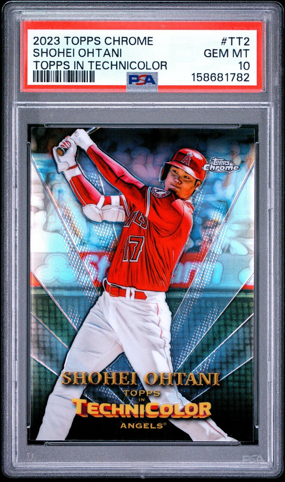MLB 2023 TOPPS CHROME TOPPS IN TECHNICOLOR 大谷翔平 #TT2 PSA 10 鑑定済