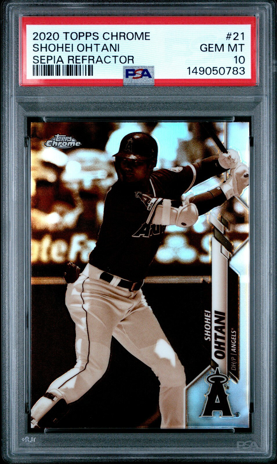 MLB 2020 TOPPS CHROME 大谷翔平 SEPIA REFRACTOR #21 PSA 10 鑑定済