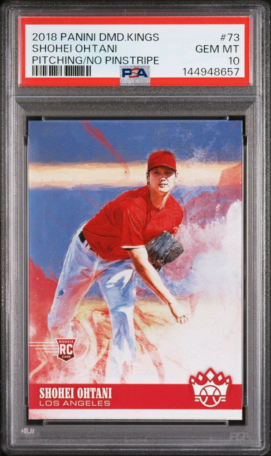 MLB 2018 DIAMOND KINGS 大谷翔平 PITCHING/NO PINSTRIPE ルーキー RC #73 PSA 10 鑑定済