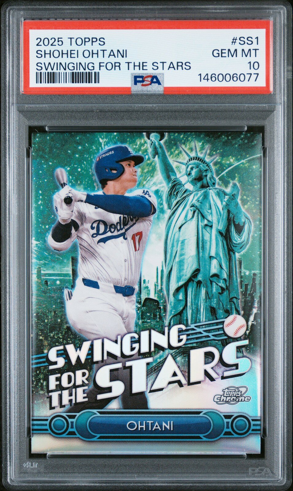 MLB 2025 Topps Swinging For The Stars 大谷翔平 #SS1 PSA10 鑑定済