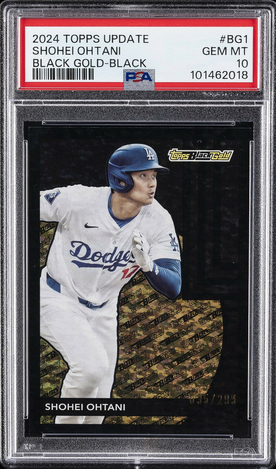 MLB 2024 Topps Update Topps Black Gold Black 大谷翔平 #BG1 35/299 PSA 10 鑑定済