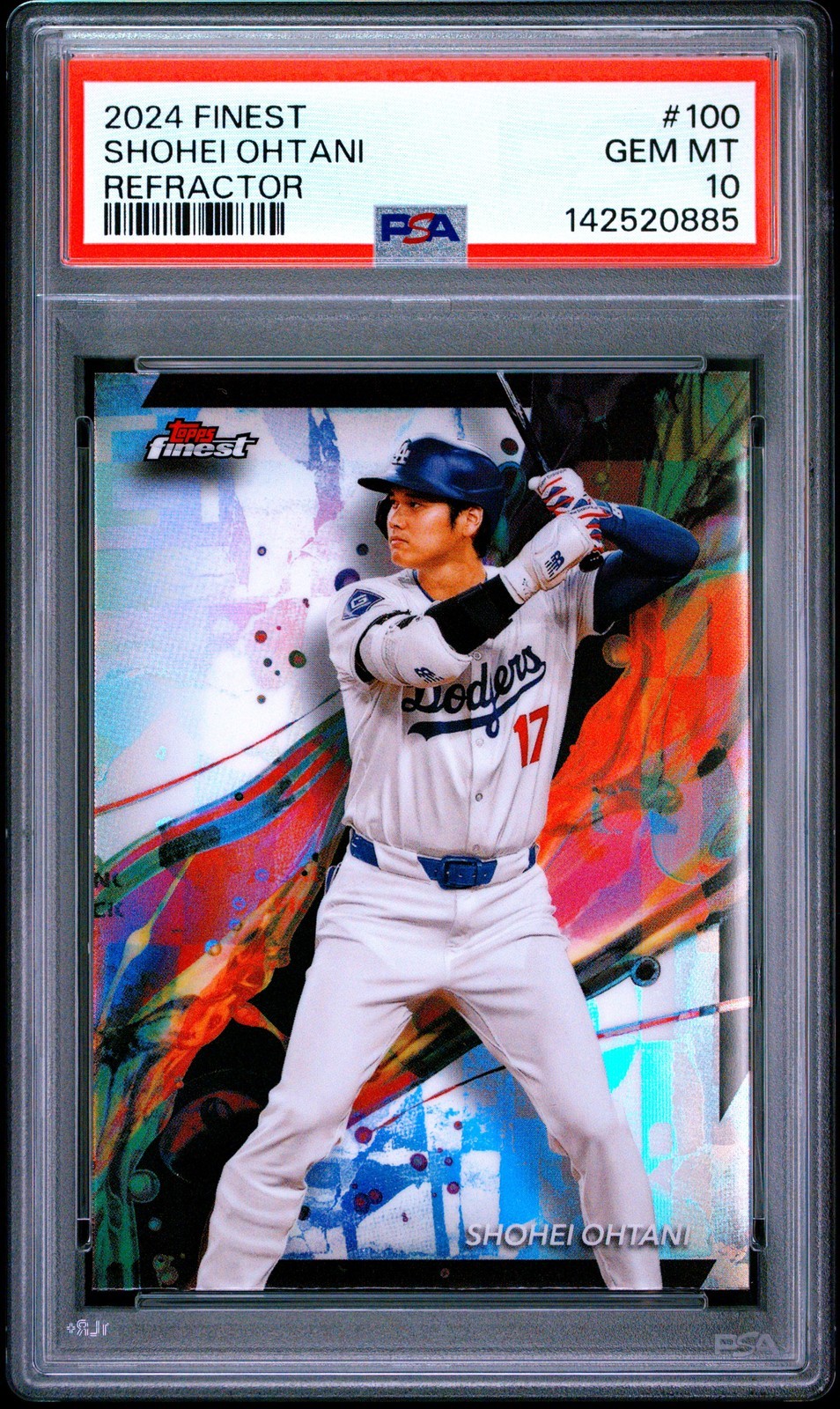 MLB 2024 Topps Finest 大谷翔平 Refractor #100 PSA10 鑑定済