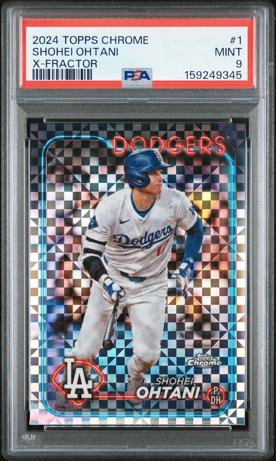 MLB 2024 Topps Chrome 大谷翔平 X-Fractor #1 PSA 9 鑑定済