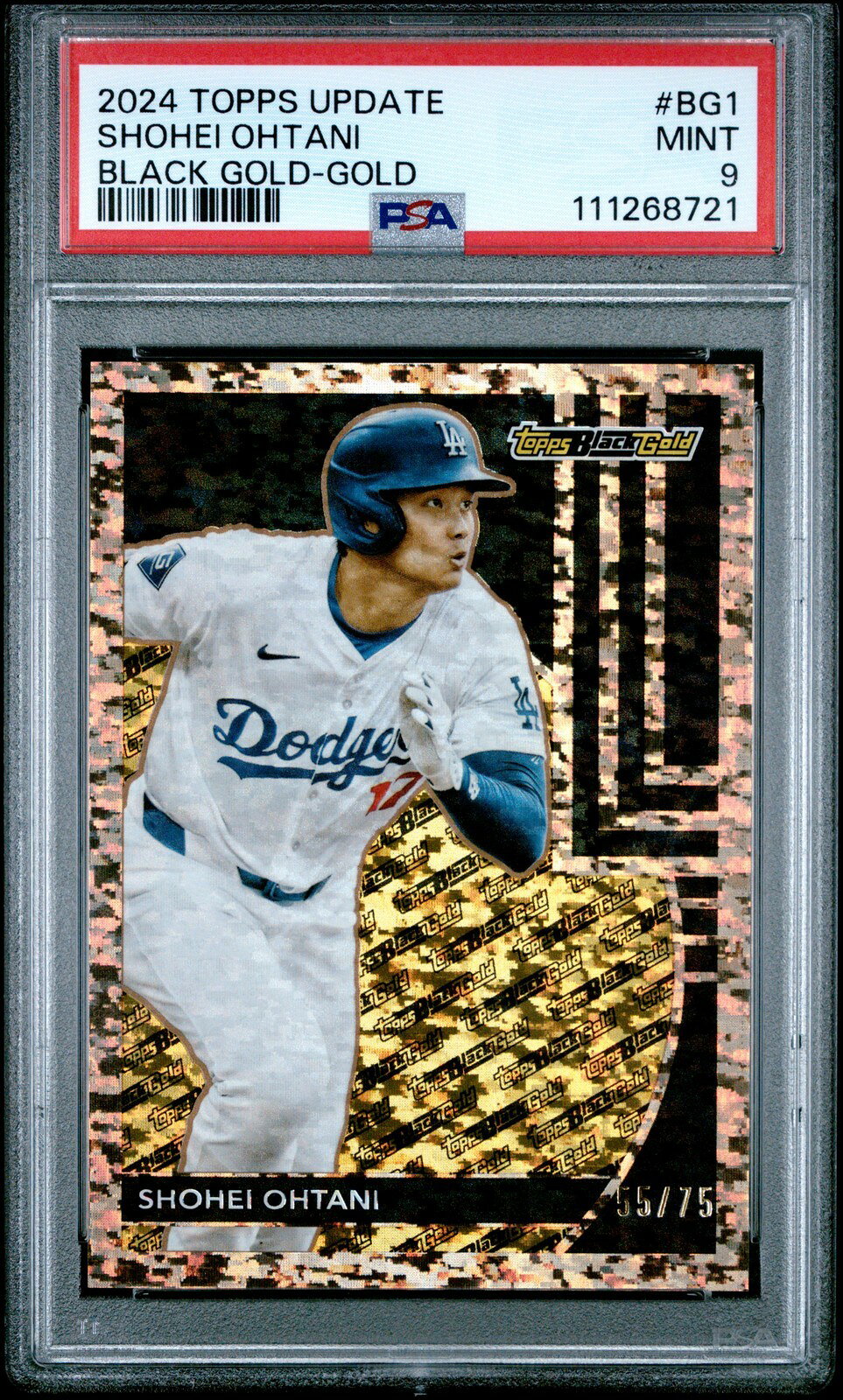 MLB 2024 Topps Update Topps Black Gold 大谷翔平 #BG1 55/75 PSA9 鑑定済