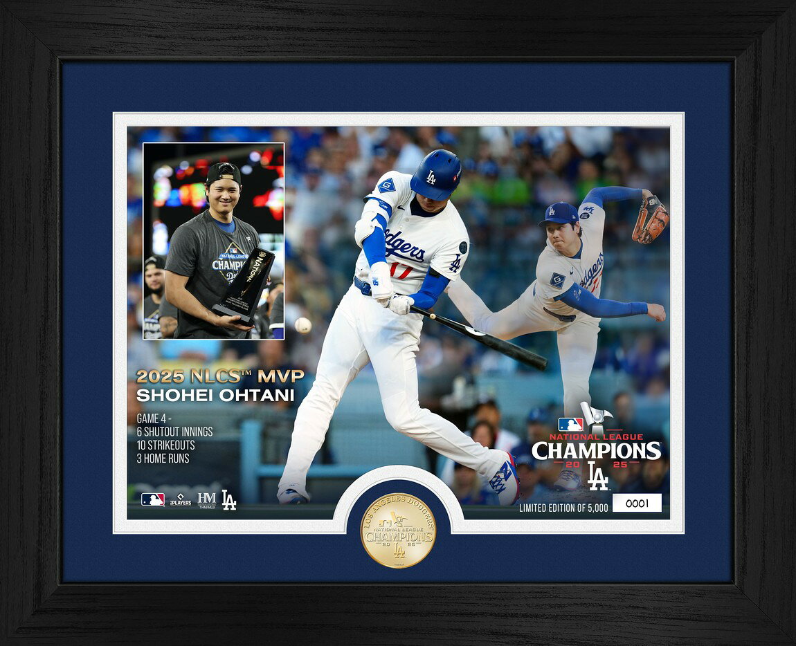 PRODUCT DETAILS MLB 大谷翔平 ロサンゼルス・ドジャース 2025 ナショナル・リーグ チャンピオンシップ・シリーズ MVP ブロンズコイン フォトミント【商品情報】・選手：大谷翔平選手・チーム：ロサンゼルス・ドジャース・出来事・受賞：2025 ナショナル・リーグ チャンピオンシップ・シリーズ MVP・アイテム種別：フォトミント・素材：ブロンズ・限定数：5,000枚・サイズ：13インチ×16インチ【The Highland Mint について】・米国の公式ライセンス記念品メーカーThe Highland Mint社製の正規ライセンス品です。【ご注意】・海外直輸入の新品です。パッケージ・証明書の表記は英語です。・海外倉庫からの輸送のため、発送までに数日〜2〜3週間程度かかる場合があります。・限定生産品のため、品切れの際はキャンセル・返金とさせていただく場合があります。 ■ 商品について 海外輸入品（説明書は英語表記の場合あり） ■ ご注意 ・掲載画像は実物に近い色味になるよう調整しておりますが、ご利用の環境により差異が生じる場合があります。・複数店舗で在庫を共有しているため、ご注文後に在庫切れとなる場合がございます。 ■ 納期について お届けの目安を必ずご確認ください。 海外正規ルート仕入れ品 海外ブランド ▼ 海外正規ブランド店 正規代理店 ▼ 当 店 ※本商品は並行輸入品です 製造元は正規品と同一のブランド・メーカーです。当店では海外正規ルートより仕入れた商品を取り扱っております。流通ルートが異なるのみで、商品自体に違いはございません。 ── 当店の商品について ── 正規品のみ取り扱い 海外正規店・正規代理店から商品を直接仕入れ、国内に輸入して販売しております。 日本未入荷・海外限定モデルも多数 日本未入荷・海外限定モデルも多数取り扱っております。サイズ・カラー違いや海外限定で販売された製品など、日本では手に入りにくいアイテムをお届けいたします。 お求めやすい価格の理由 海外市場での価格差や流通ルートの違いにより、国内販売価格よりお求めやすくなっております。品質はそのままに、よりお手頃な価格でお届けいたします。 安心保証 ご使用前に万が一、製品に不具合がございました場合は、交換または商品代金のご返金にて対応させていただきます。商品到着後5日以内にご連絡ください。 ご注意 海外からの輸入品となります。海外輸送のため、外箱に軽微なスレ等がある場合がございますが、商品本体には影響ございません。 ※在庫状況は仕入先の在庫情報をもとに出来る限り正確に表示しておりますが、取寄せ商品のため、タイミングによりご注文後に欠品・キャンセルとなる場合がございます。 お探しの商品がございましたら、お気軽にご相談ください。