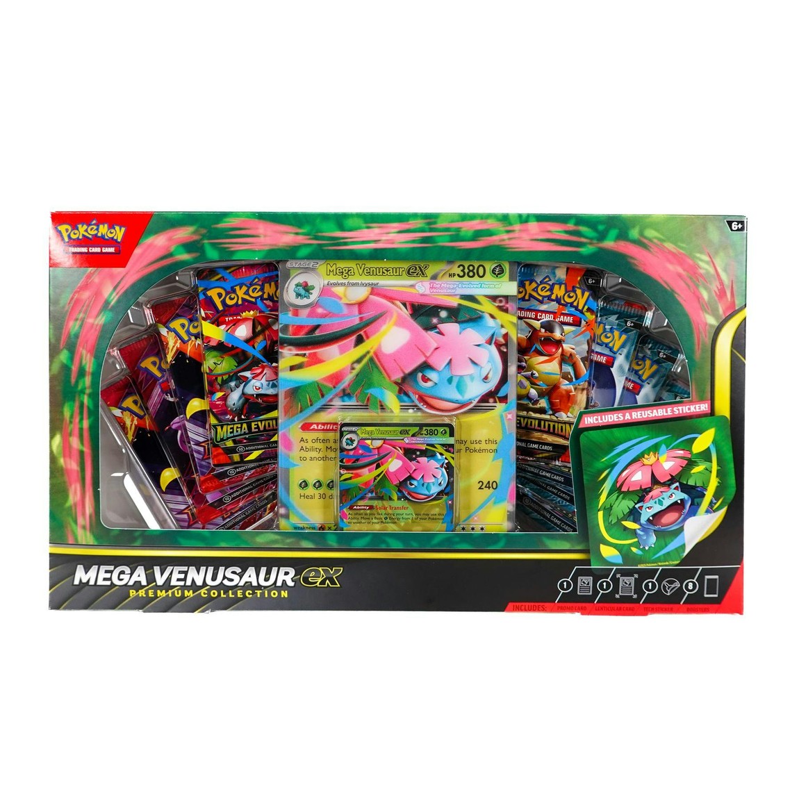 ポケモン英語版 Mega Venusaur ex Premium Collection プレミアムコレクション メガフシギバナex プロモカード 8パック収録