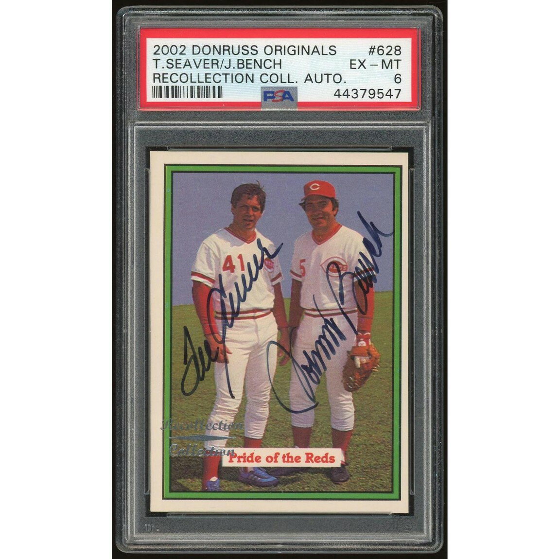 MLB 2002 Donruss Originals Recollection Collection シーバー ベンチ Auto /3 #628 PSA 6 鑑定済