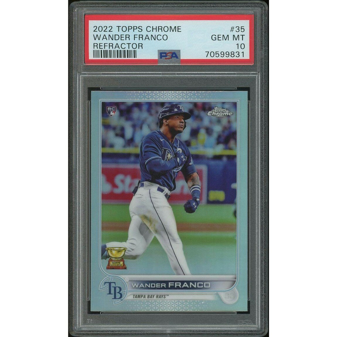 MLB 2022 Topps Chrome ワンダー・フランコ Refractor ルーキー #35 PSA10 鑑定済