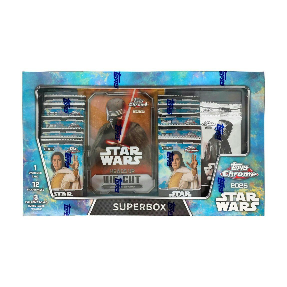 スターウォーズ英語版 2025 Topps Star Wars Chrome Superbox 未開封ボックス トレーディングカード スーパーボックス 限定ボーナスパック 15パック入