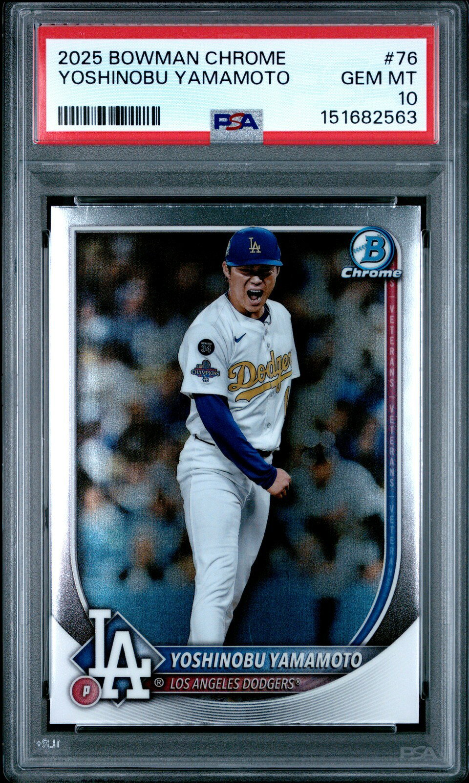 MLB 2025 BOWMAN CHROME 山本由伸 #76 PSA10 鑑定済