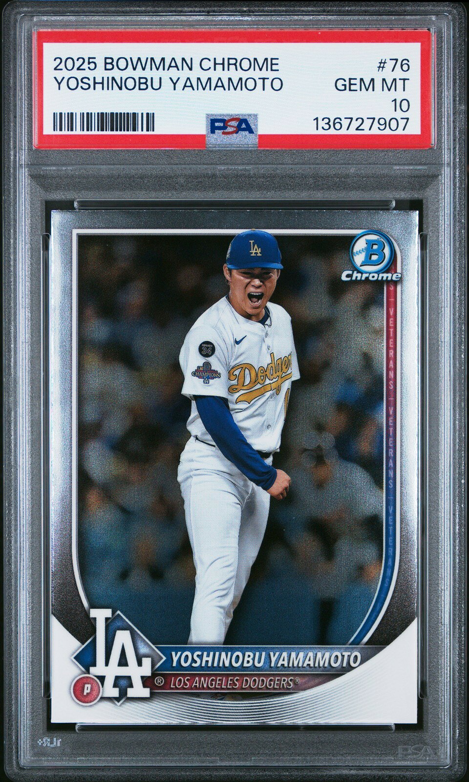 MLB 2025 BOWMAN CHROME 山本由伸 #76 PSA 10 鑑定済