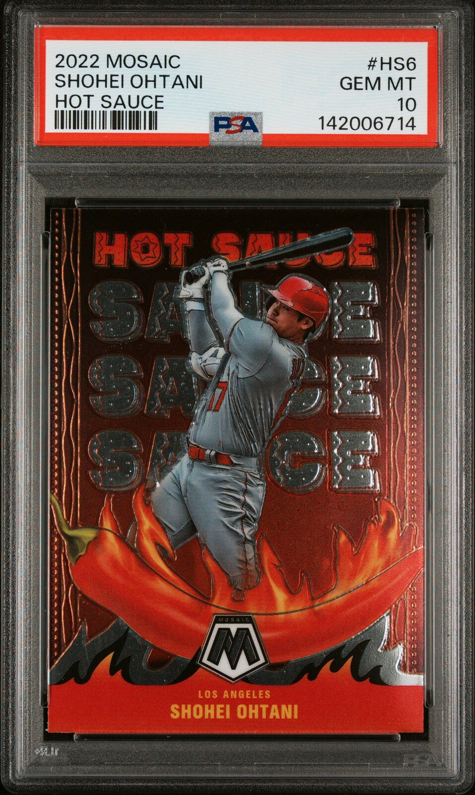 MLB 2022 PANINI MOSAIC HOT SAUCE 大谷翔平 #HS6 PSA10 鑑定済