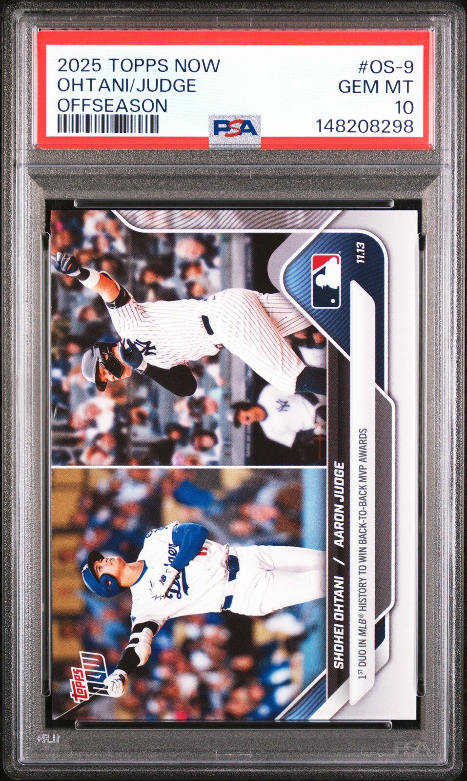MLB 2025 TOPPS NOW OFFSEASON アーロン・ジャッジ 大谷翔平 #OS-9 PSA 10 鑑定済