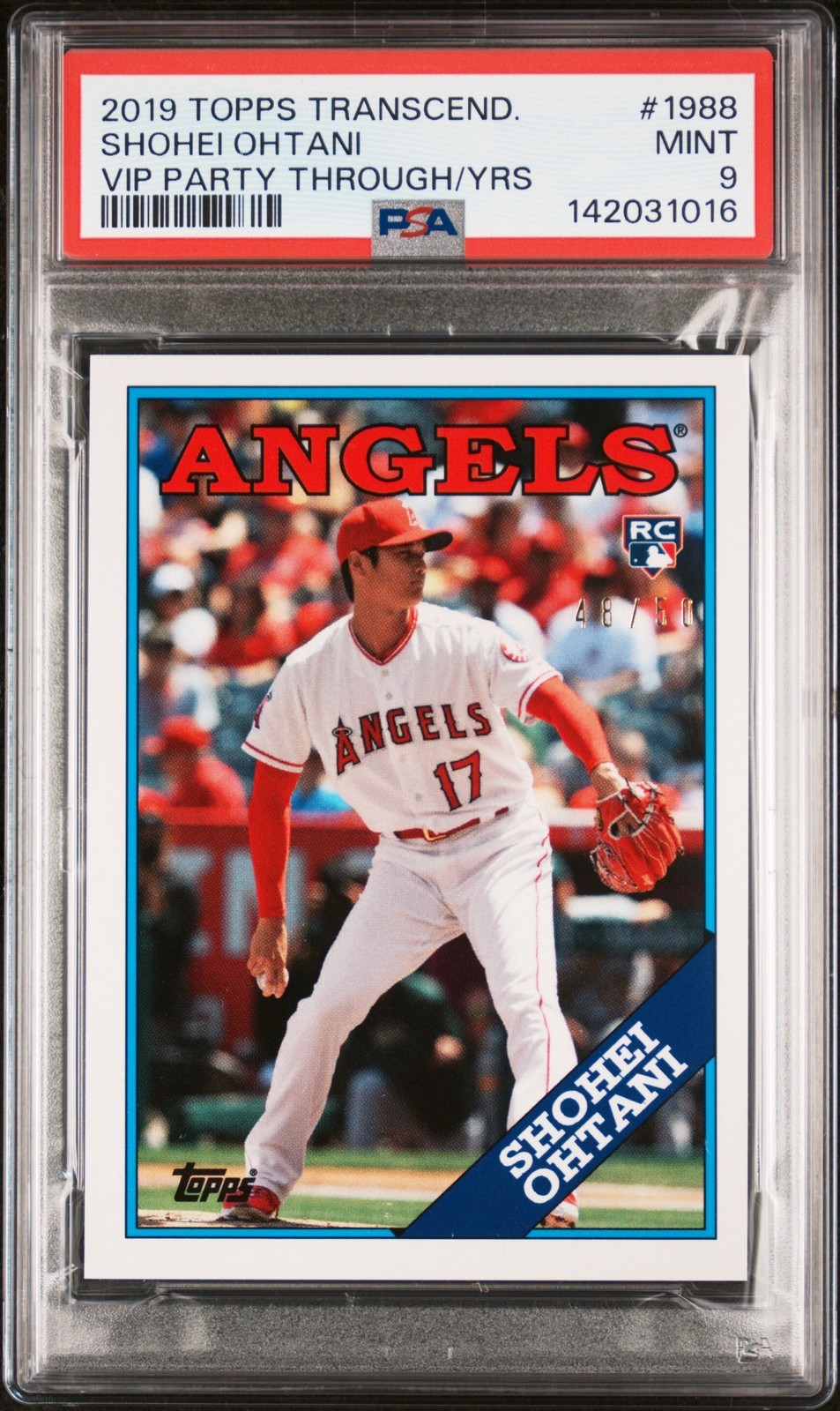 MLB Topps Transcendent VIP Party Through the Years 大谷翔平 48/50 PSA 9 鑑定済