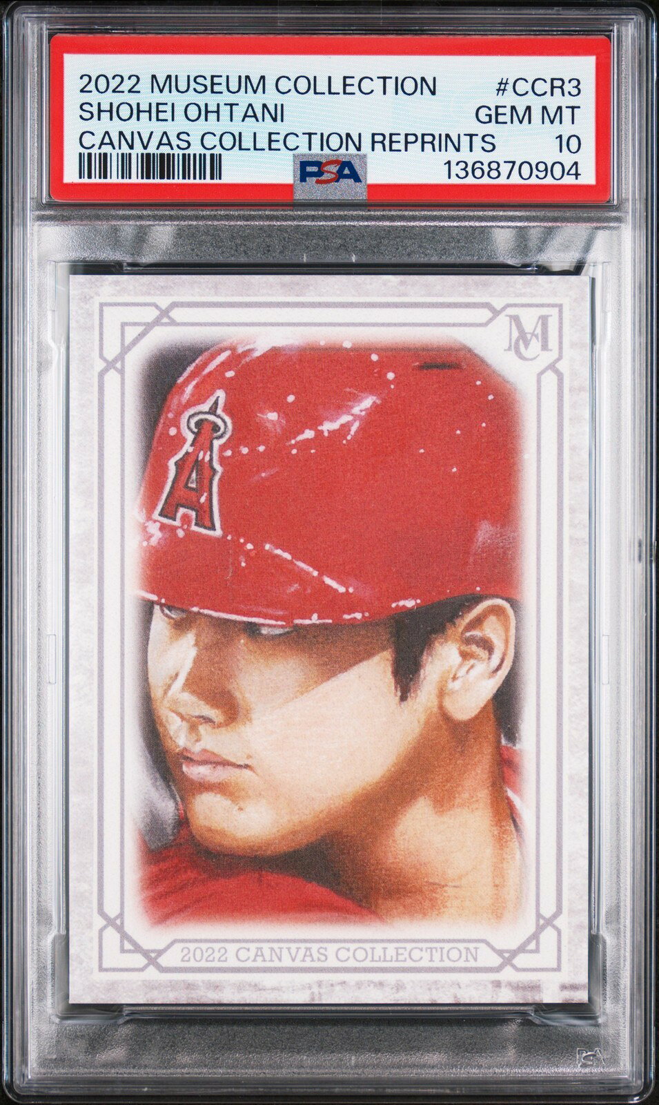 MLB 2022 MUSEUM COLLECTION CANVAS COLLECTION REPRINTS 大谷翔平 #CCR3 PSA10 鑑定済