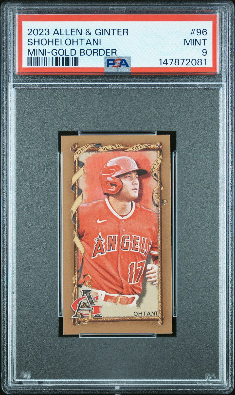 MLB 2023 ALLEN & GINTER MINI-GOLD BORDER 大谷翔平 #96 PSA 9 鑑定済