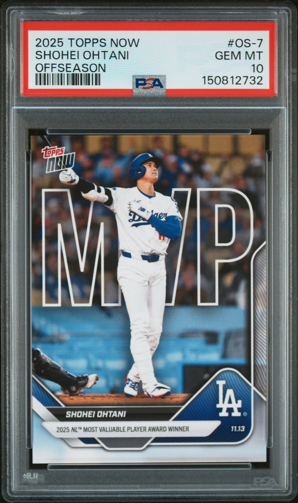 MLB 2025 TOPPS NOW OFFSEASON 大谷翔平 #OS-7 PSA10 鑑定済
