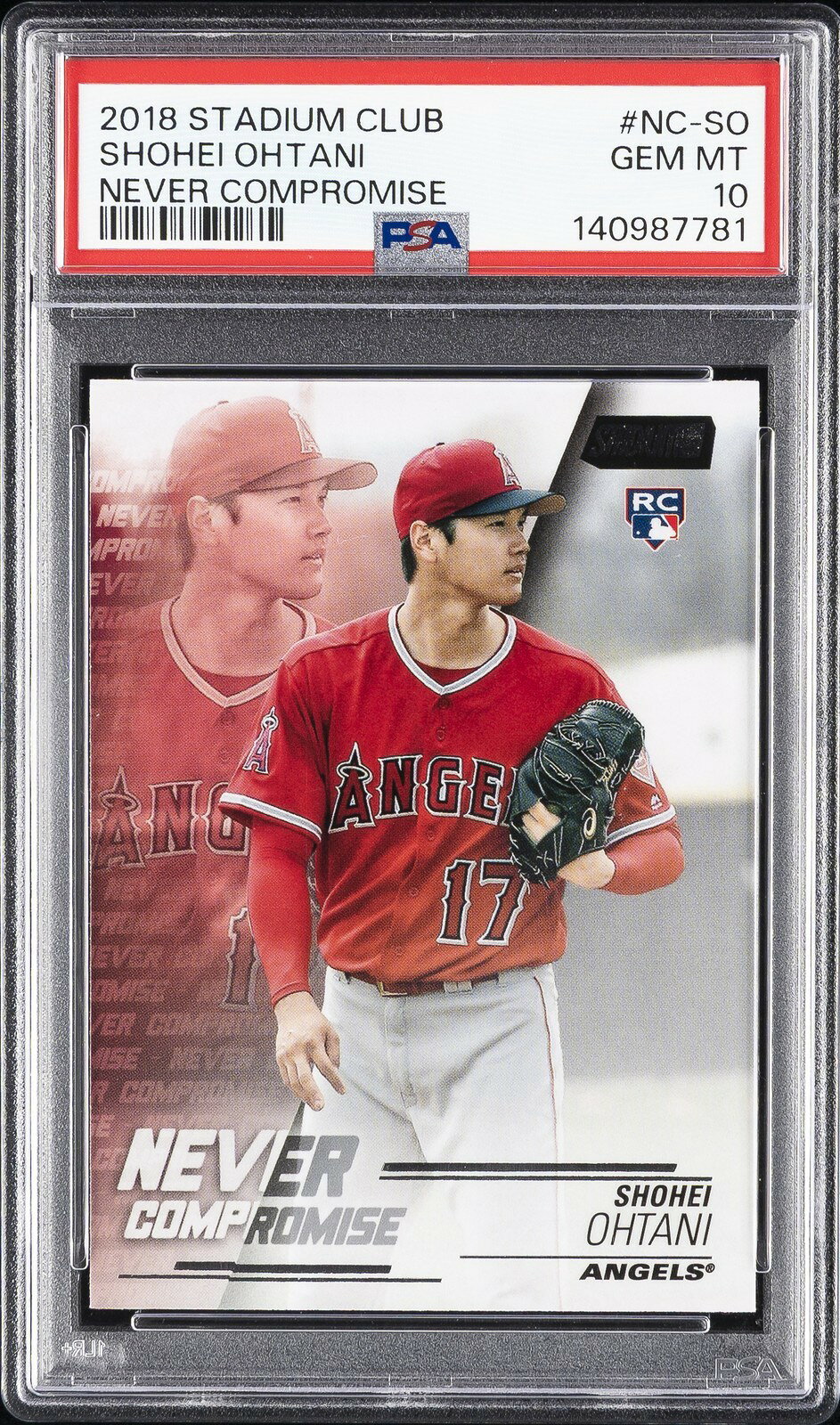 MLB 2018 Stadium Club Never Compromise 大谷翔平 #NC-SO PSA 10 鑑定済