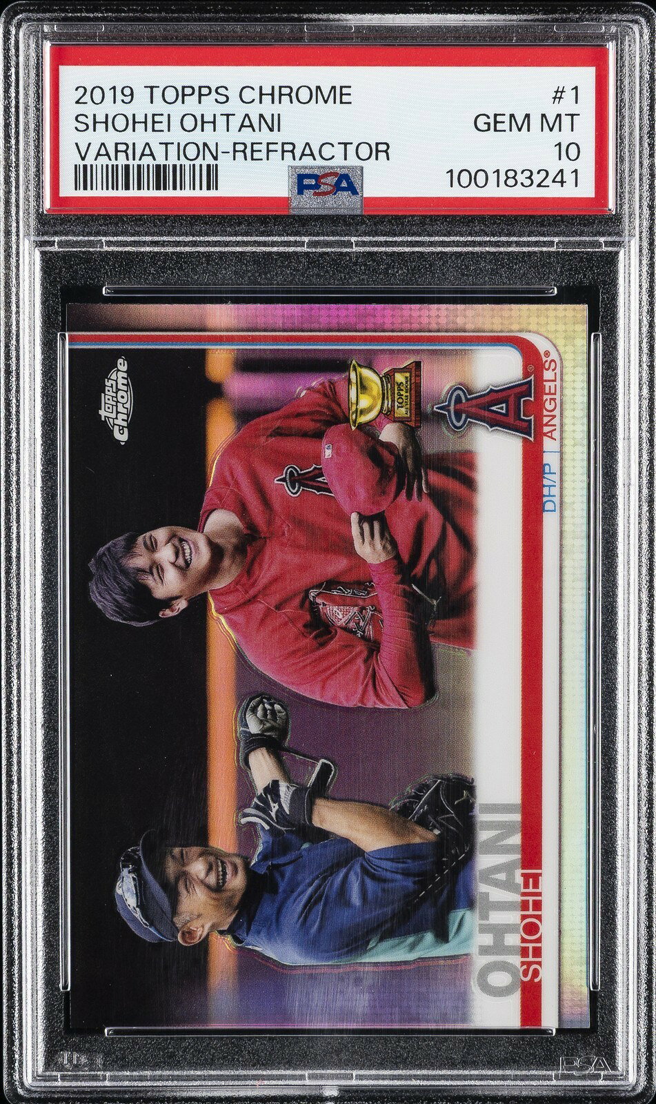 MLB 2019 TOPPS CHROME 大谷翔平 VARIATION-REFRACTOR #1 PSA10 鑑定済