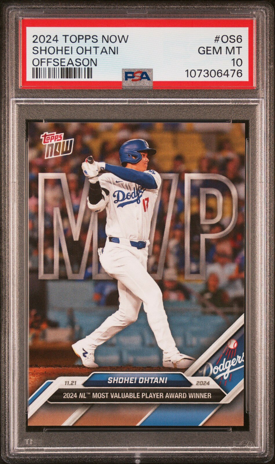 MLB 2024 TOPPS NOW OFFSEASON 大谷翔平 #OS6 PSA10 鑑定済