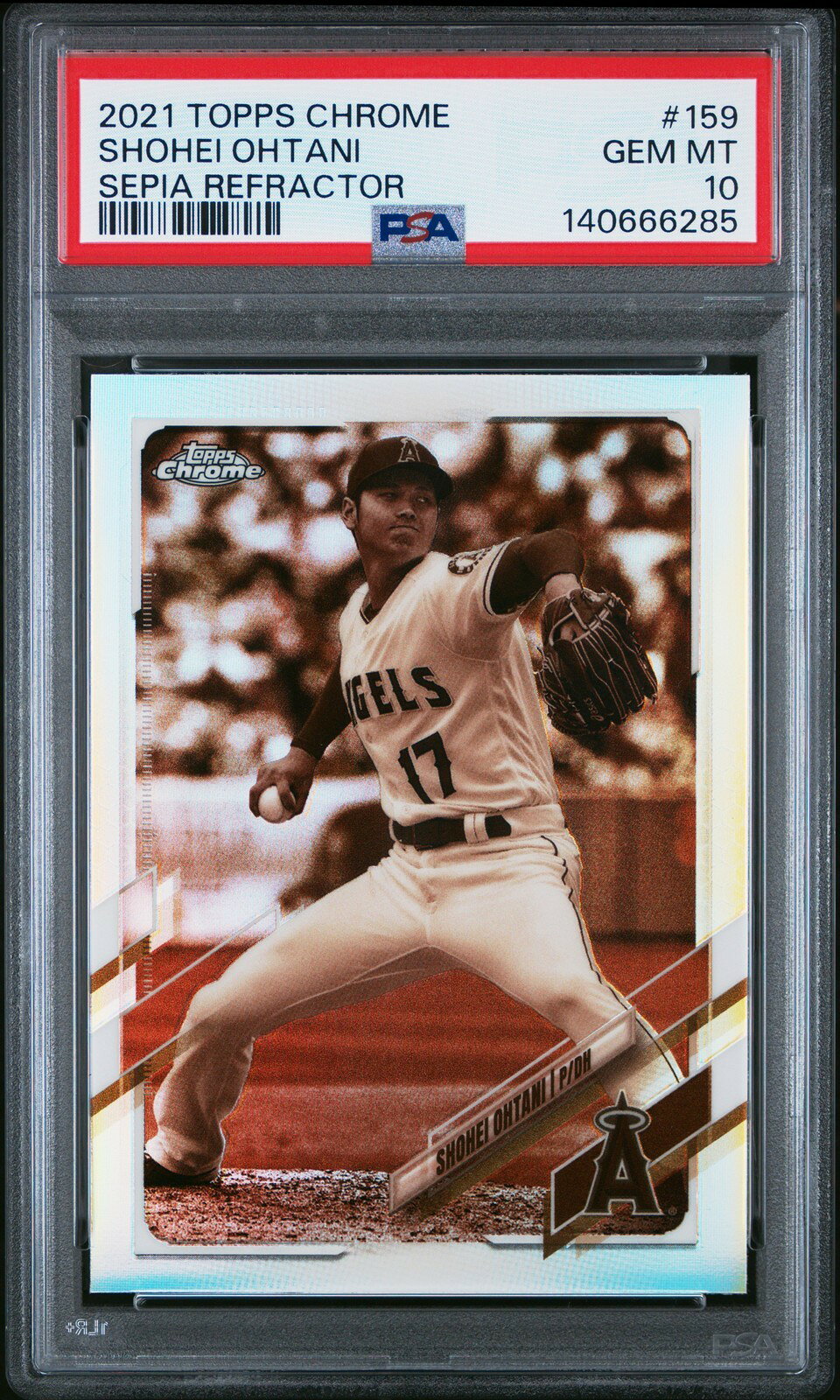 MLB 2021 Topps Chrome 大谷翔平 Sepia Refractor #159 PSA 10 鑑定済