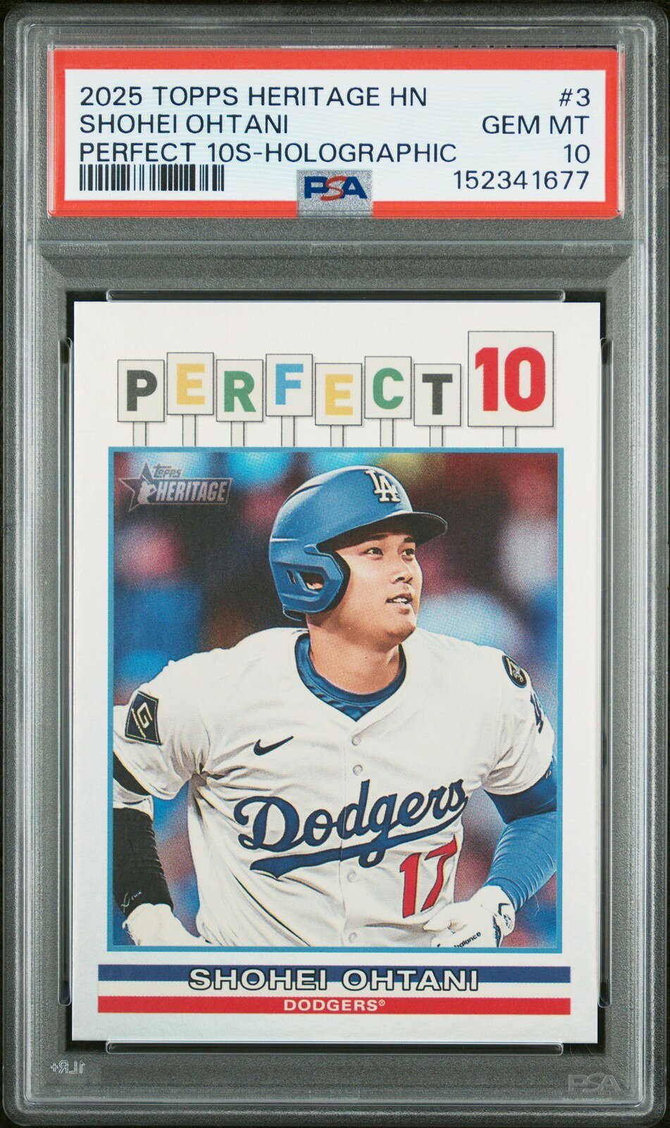 MLB 2025 Topps Heritage High Number Perfect 10s 大谷翔平 Holo #3 PSA 10 鑑定済
