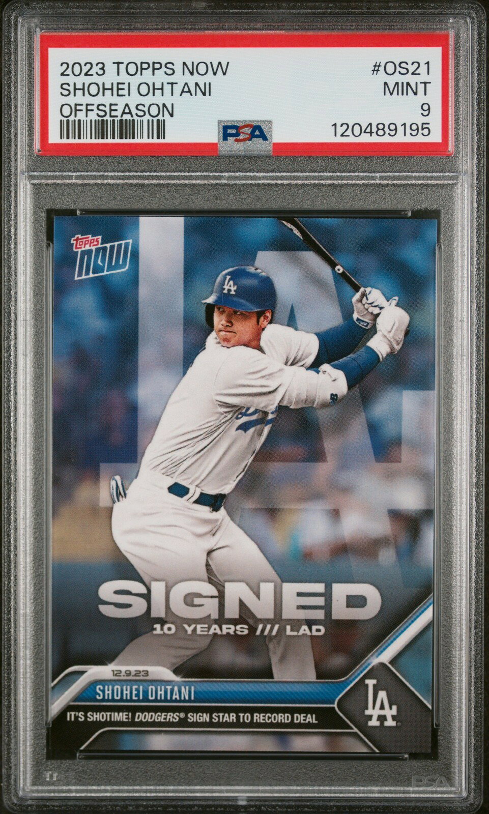 MLB 2023 TOPPS NOW OFFSEASON 大谷翔平 #OS21 PSA 9 鑑定済