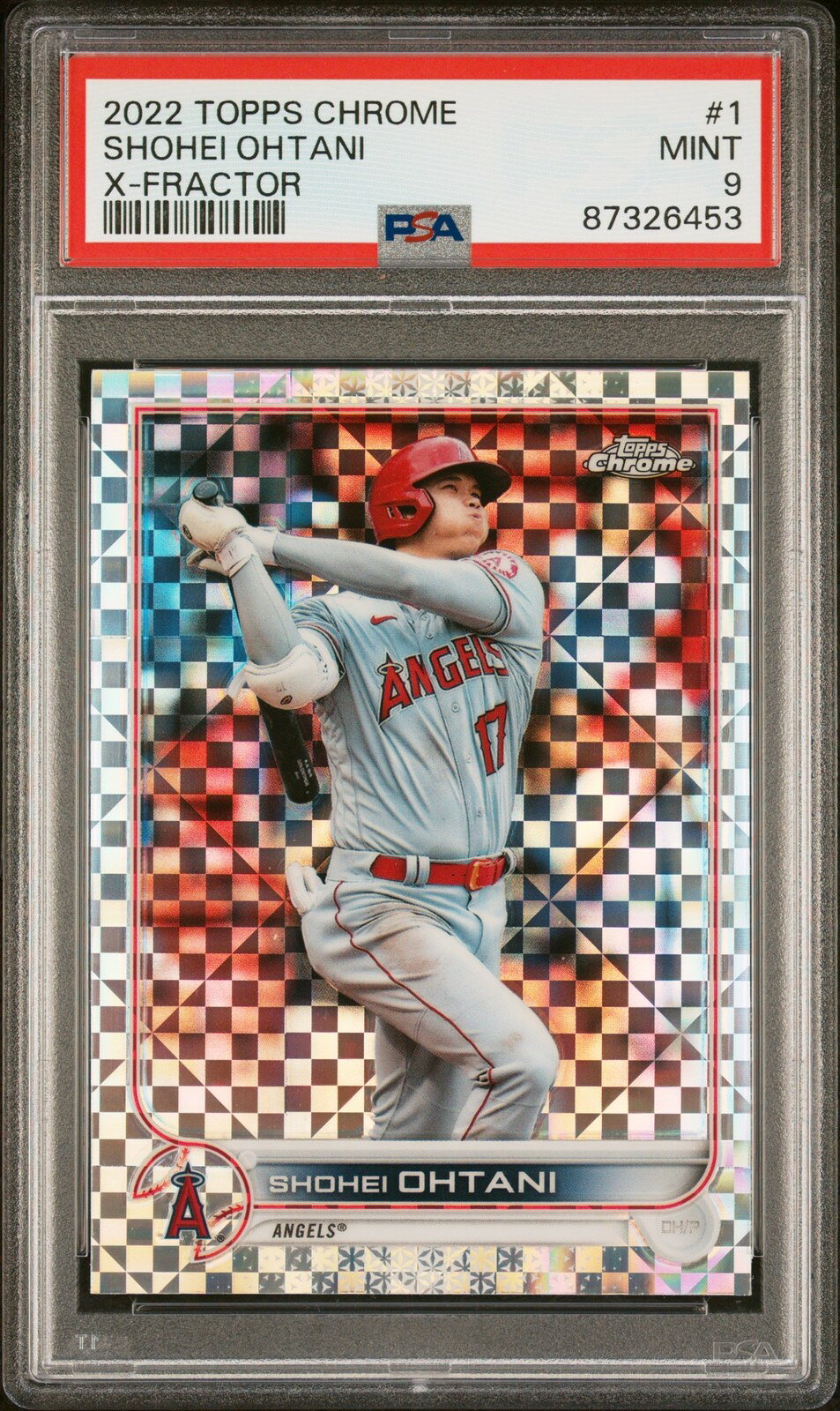 MLB 2022 TOPPS CHROME 大谷翔平 X-FRACTOR #1 PSA 9 鑑定済