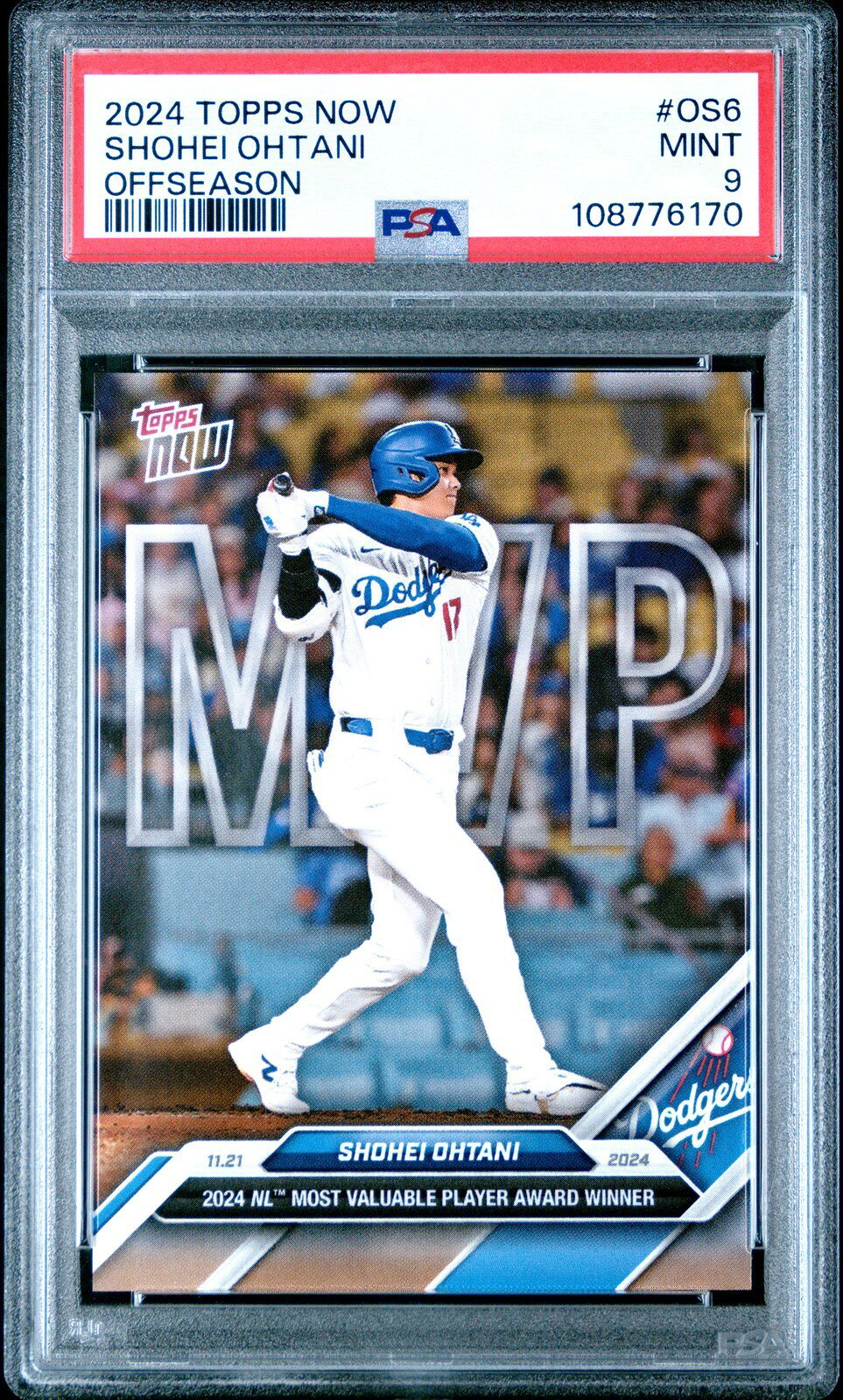 MLB 2024 TOPPS NOW OFFSEASON 大谷翔平 #OS6 PSA9 鑑定済