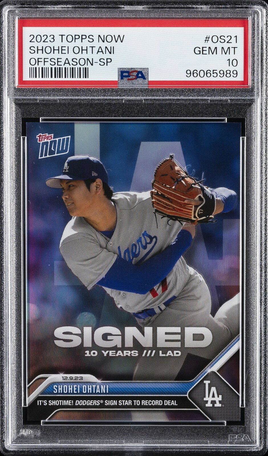 MLB 2023 TOPPS NOW OFFSEASON SP 大谷翔平 #OS21 PSA10 鑑定済