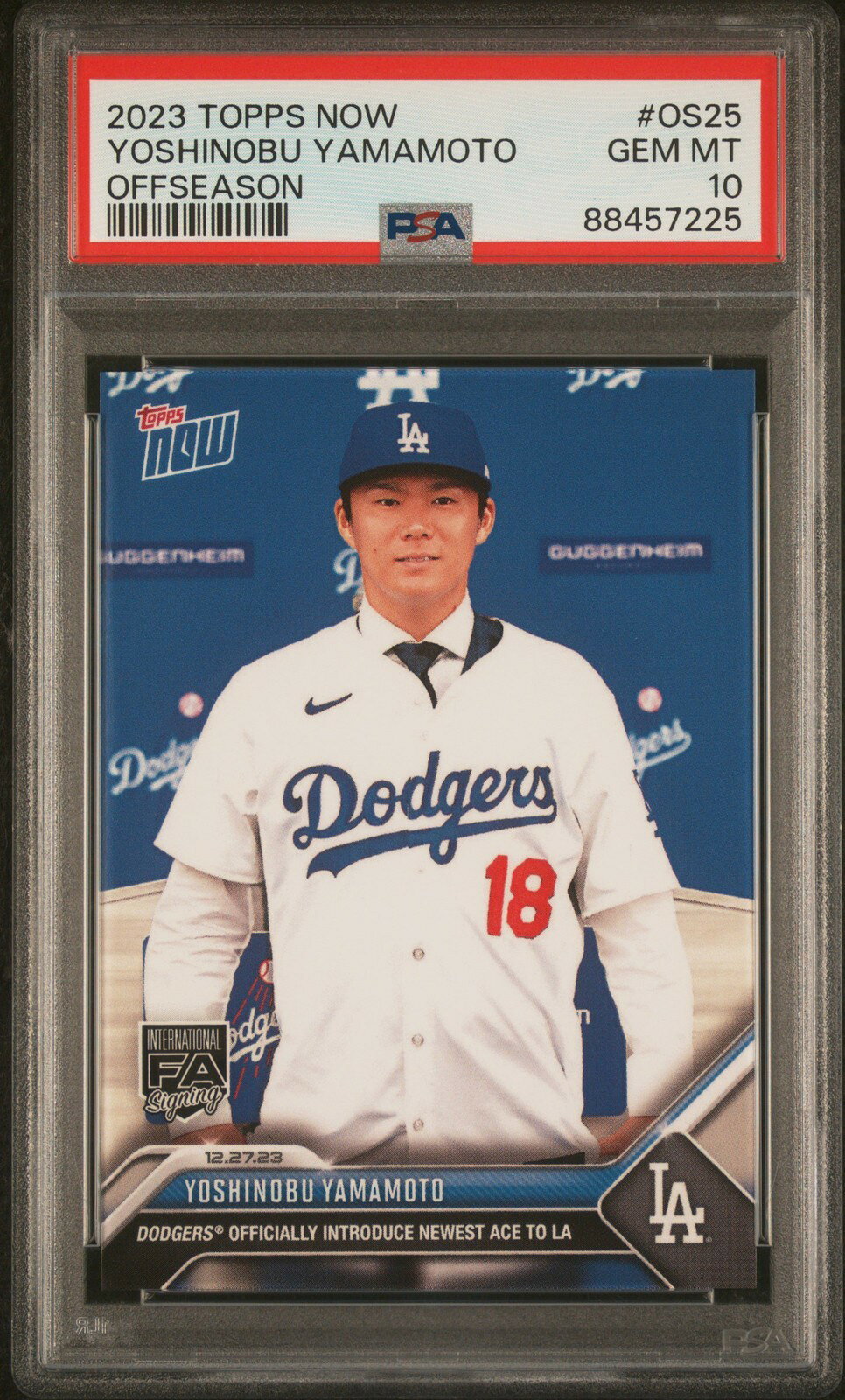 MLB 2023 TOPPS NOW OFFSEASON 山本由伸 #OS25 PSA 10 鑑定済