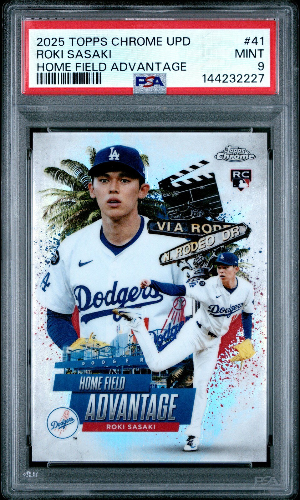 MLB 2025 TOPPS CHROME UPDATE HOME FIELD ADVANTAGE 佐々木朗希 #41 PSA 9 鑑定済