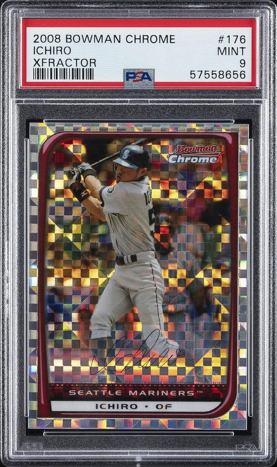 MLB 2008 BOWMAN CHROME イチロー XFRACTOR #176 /250 PSA 9 鑑定済
