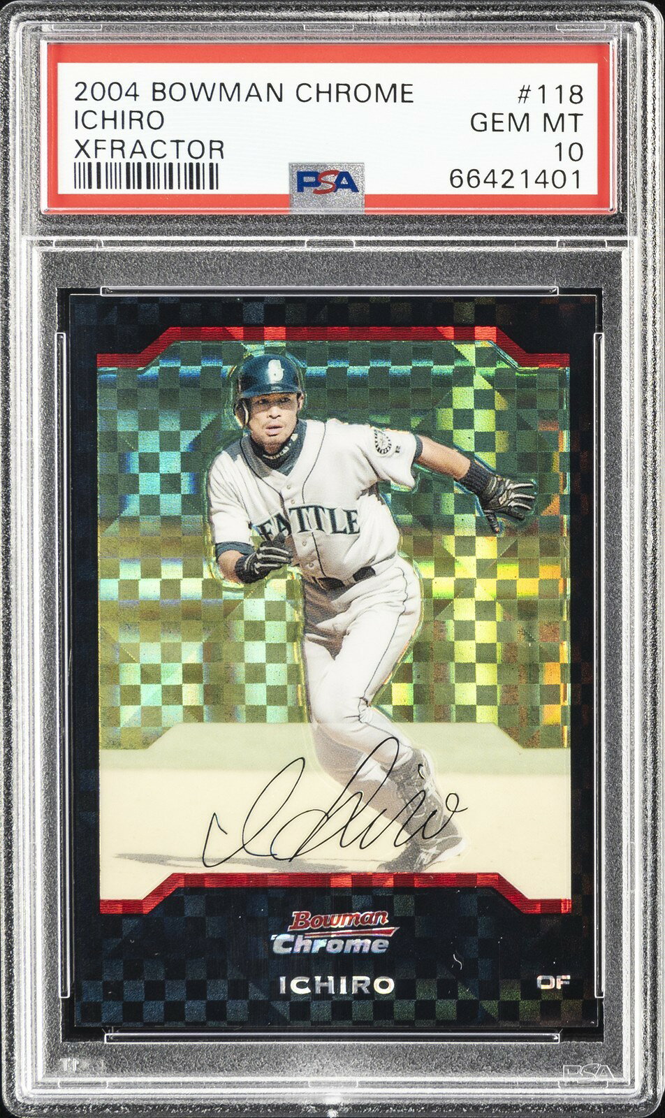 MLB 2004 Bowman Chrome イチロー Xfractor #118 5/172 PSA10 鑑定済