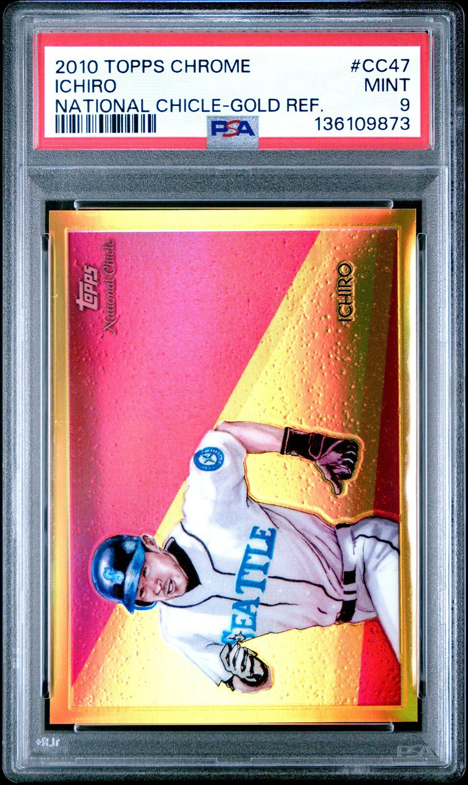 MLB 2010 TOPPS CHROME NATIONAL CHICLE イチロー GOLD REFRACTOR #CC47 11/50 PSA 9 鑑定済