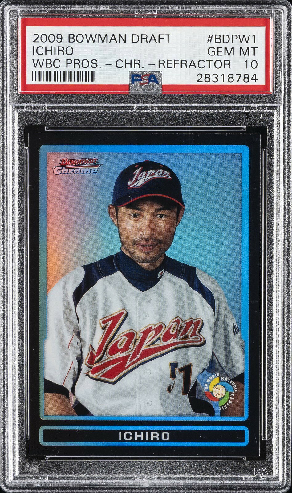 MLB 2009 BOWMAN DRAFT WBC PROSPECTS イチロー CHROME-REFRACTOR #BDPW1 PSA 10 鑑定済