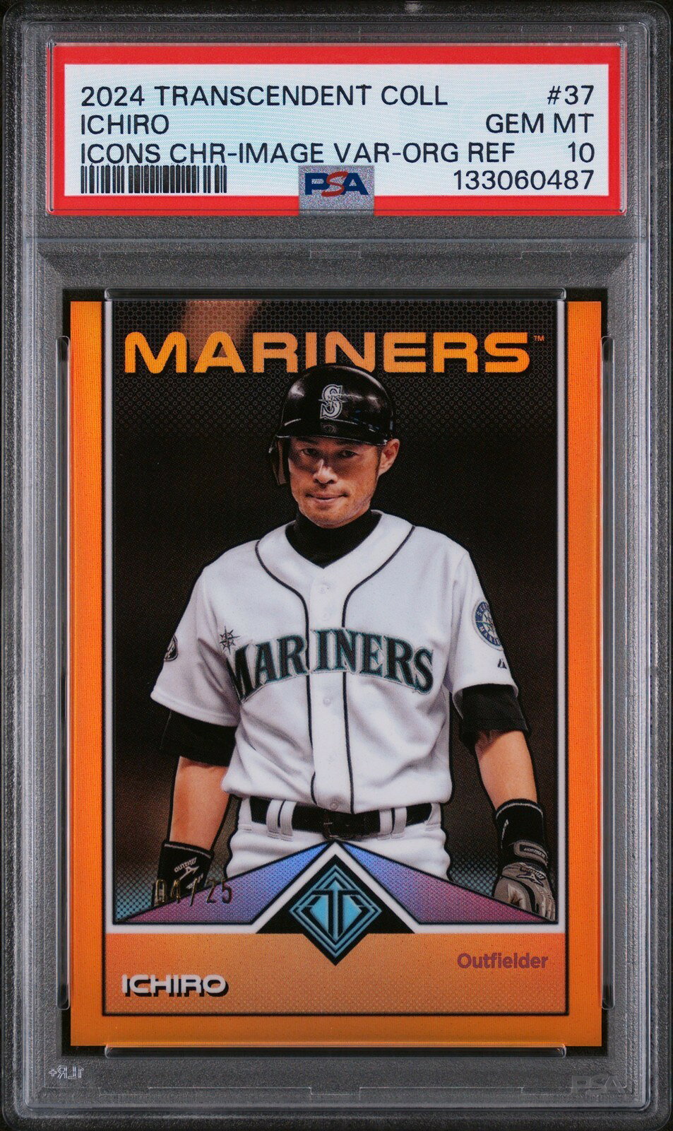 MLB 2024 TRANSCENDENT COLL TRANSCENDENT ICONS CHROME イチロー #37 4/25 PSA 10 鑑定済