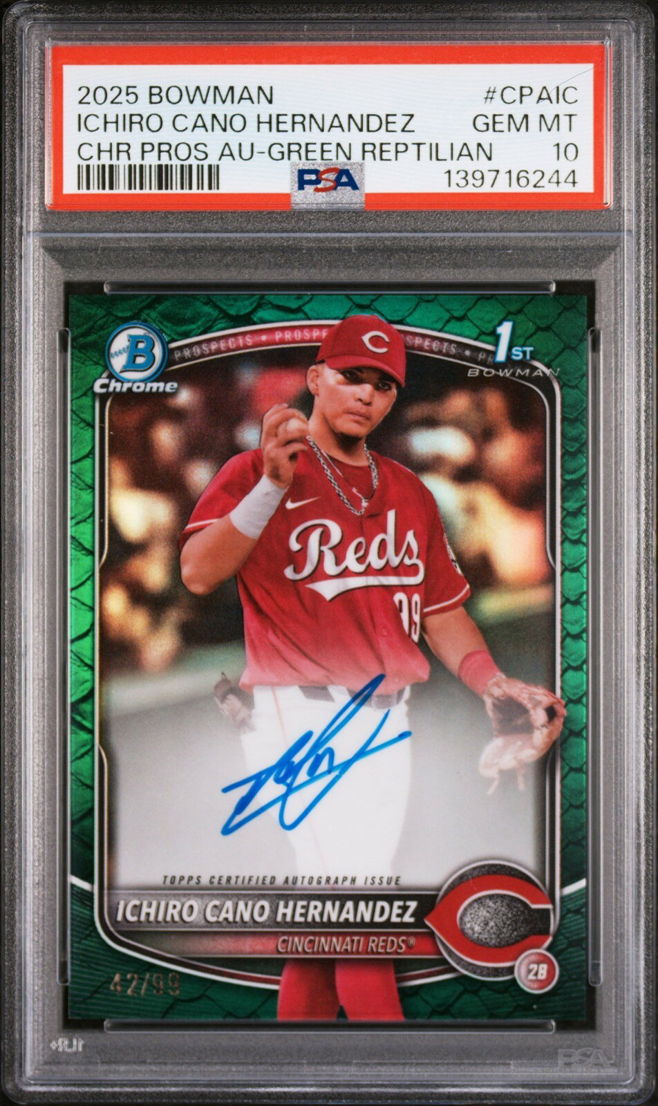 MLB 2025 BOWMAN CHROME PRSPCT AUTOS イチロー・カノ・ヘルナンデス オート 42/99 #CPAIC PSA 10 鑑定済