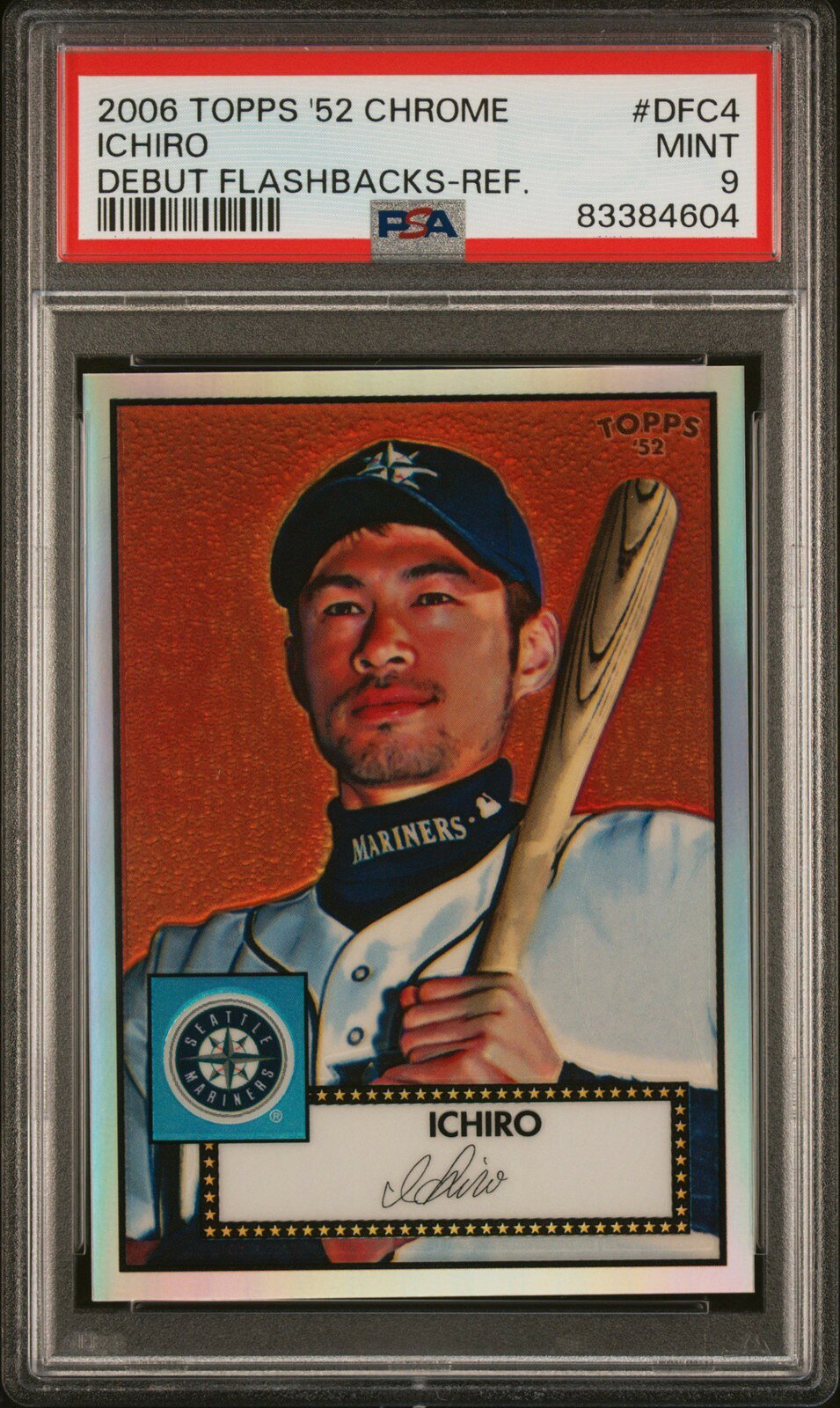 MLB 2006 TOPPS '52 DEBUT FLASHBACKS CHROME イチロー REFRACTOR #DFC4 103/552 PSA 9 鑑定済