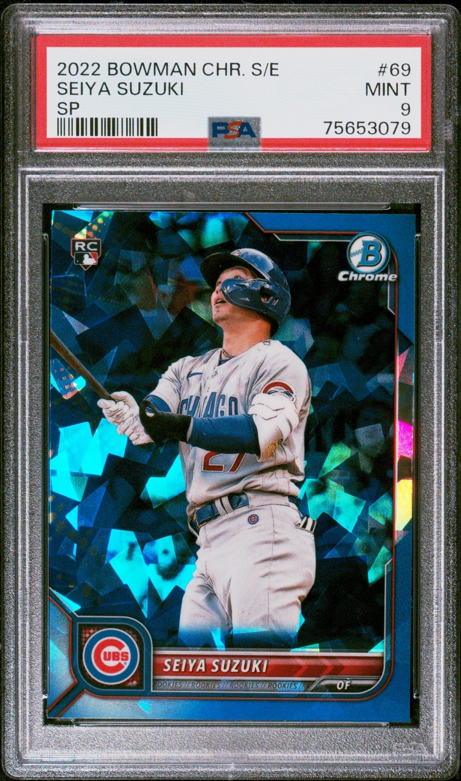 MLB 2022 BOWMAN CHROME SAPPHIRE ED SP 鈴木誠也 ルーキー #69 PSA 9 鑑定済