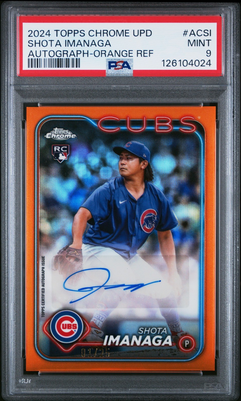 MLB Topps Chrome Update Series 今永昇太 Autos 1/25 PSA 9 鑑定済