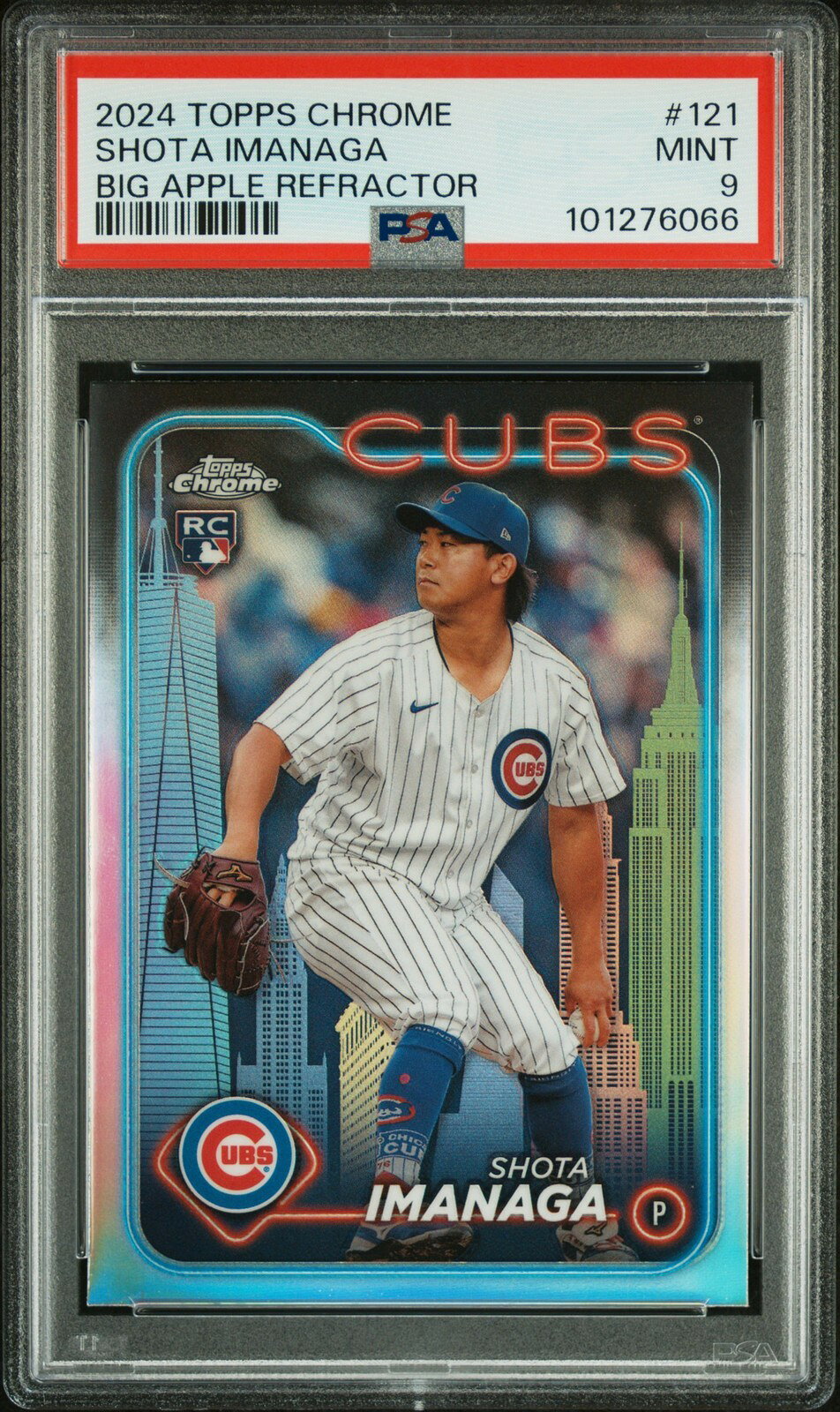 MLB 2024 Topps Chrome Big Apple 今永昇太 Refractor #121 PSA 9 鑑定済