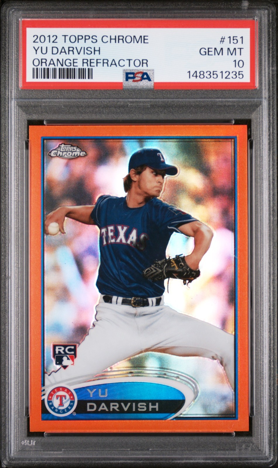 MLB 2012 TOPPS CHROME ダルビッシュ有 ORANGE REFRACTOR ルーキー #151 PSA 10 鑑定済