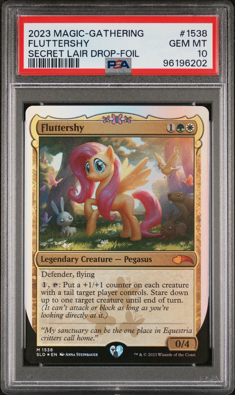 MTG英語版 2023 Secret Lair Drop Fluttershy プロモ #1538 PSA 10 鑑定済
