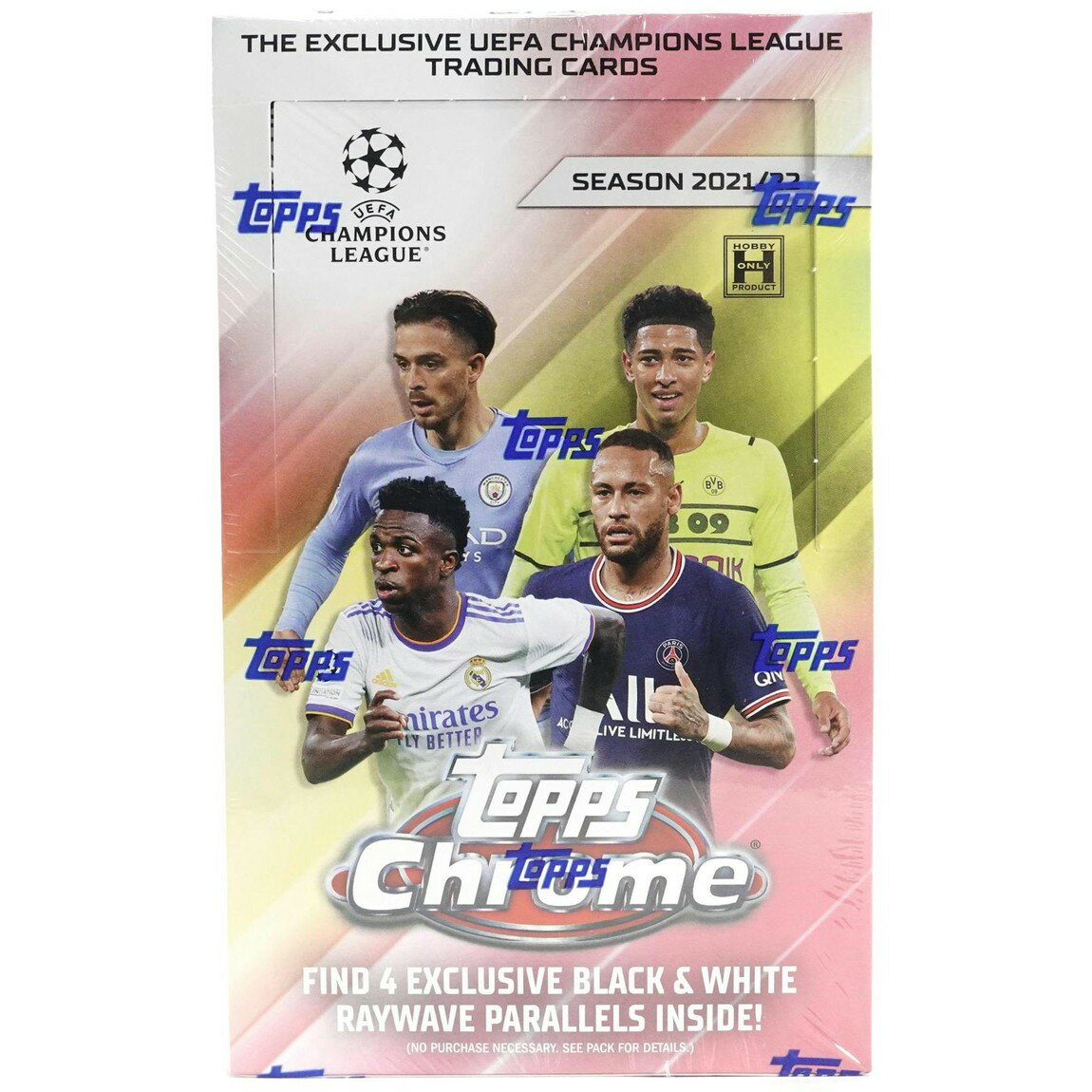 サッカー 2021/22 Topps UEFA Champions League Chrome Soccer Hobby Lite Box ブラック＆ホワイト レイウェーブ・パラレル封入